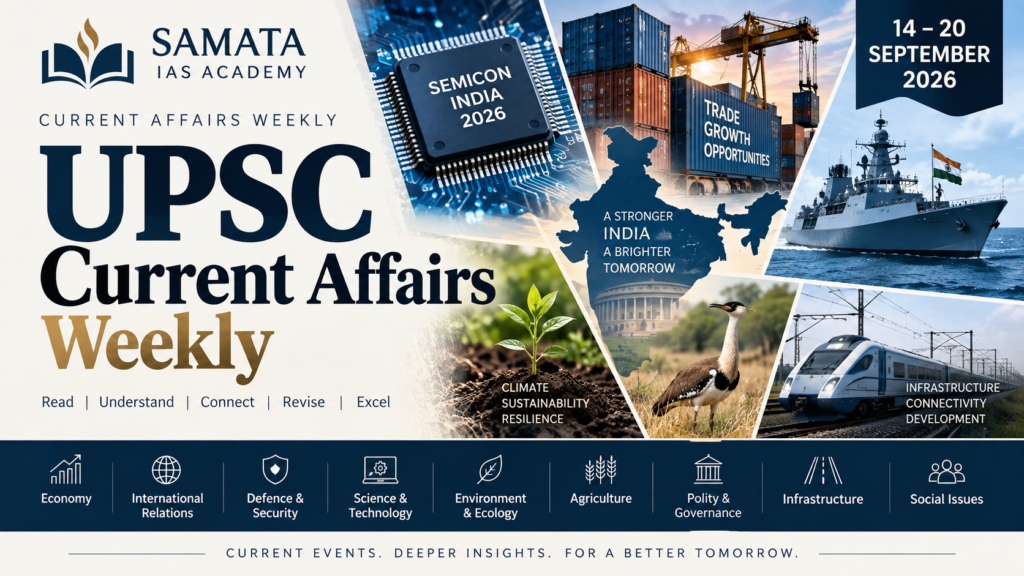Samata IAS Academy UPSC Current Affairs Weekly 14–20 September 2026